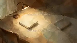 台灯照两边 · 插画 图像