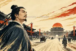 长街入云门 · 插画 图像