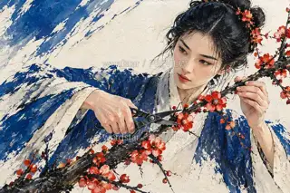 剪去一枝 · 插画 图像