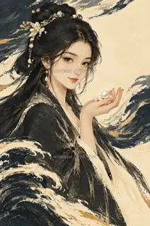 掌珠微笑 · 插画 图像