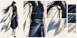 月汐行者·退潮留痕·形体材质 · 插画 图像