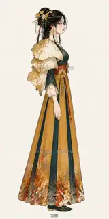 银杏执枝人·秋祀留年·右侧 · 插画 图像