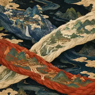 三线生河 · 插画 AI 图像