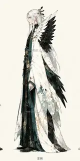 鹤影司春·宣传页原人物·左侧 · 插画 图像