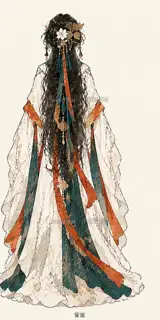 银杏执枝人·宣传页原人物·背面 · 插画 图像