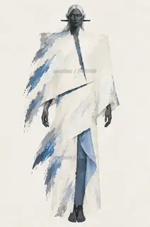 司雾女君·雾裁空衣 · 插画 图像