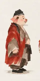 八戒 · 右侧 · 纸艺 AI 图像