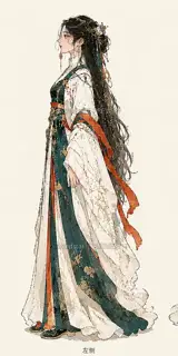银杏执枝人·宣传页原人物·左侧 · 插画 图像