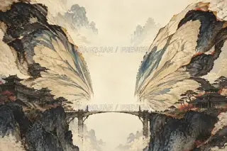 翼起书山 · 插画 AI 图像