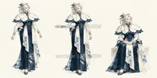 雪瓷观梦·听雪藏声·行止 · 插画 图像