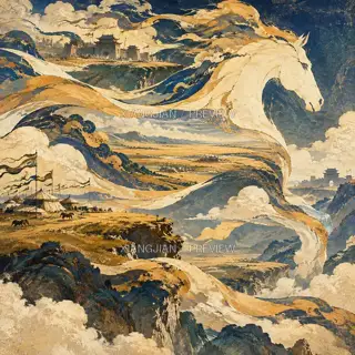 三风成马 · 插画 AI 图像