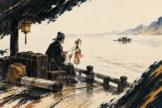渡口歇箱 · 插画 图像