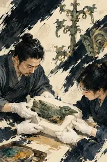 托座归位 · 插画 图像
