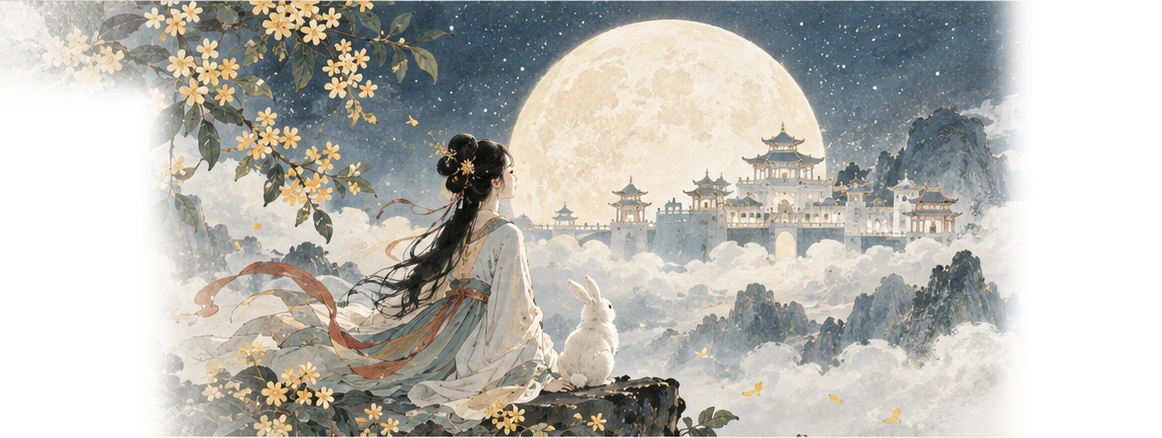 月轮、嫦娥、玉兔与广寒宫
