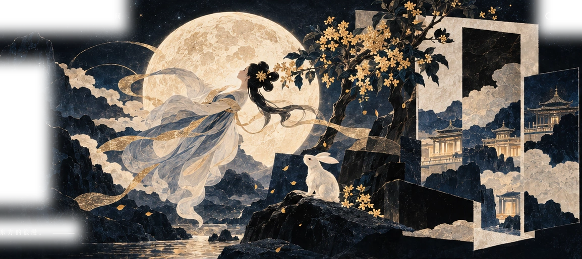 月轮、嫦娥、玉兔与广寒宫